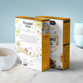 Knusper Organic granola and Nuts Crunchy Healthy Modern Packaging Design