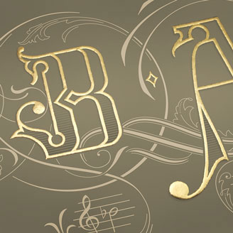 On The Theme of B.A.C.H - The Art of Fugue Contrapunctus XIV Golden Sand Design