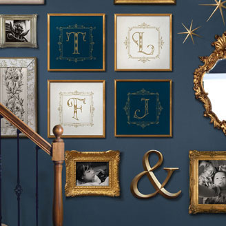Novialdi Dropcap no. 1 Lettering Single Letter Family Photos Blue Stairwell