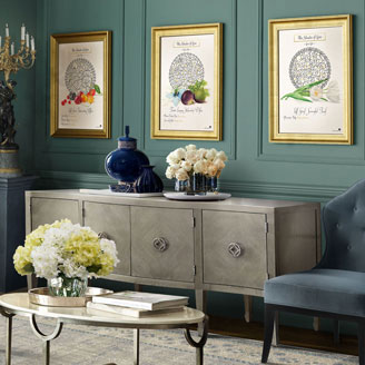 The Shades of Love - Design Series Watercolor Botanical Illustration Wall Art Framed Interior Display