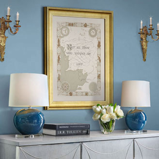 Not All Those Who Wander Are Lost - Tolkien's Quote in Ivory Parchment Buy Wall Art Framed Interior Display