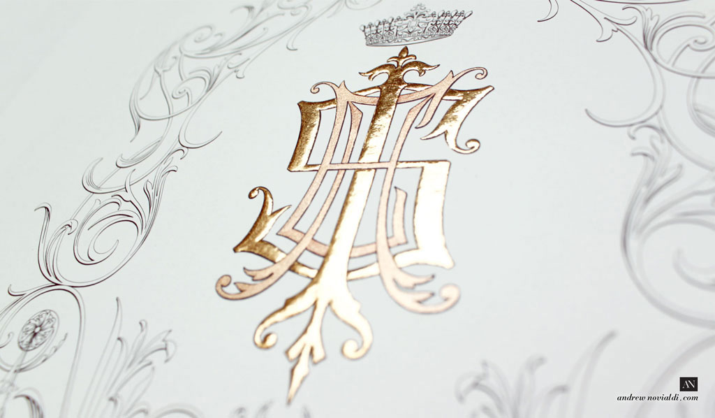 I S E H Family Grand Monogram Gilded with Gold Custom Designed
