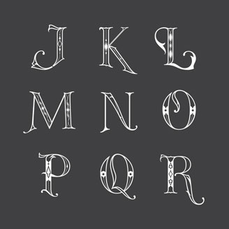 Novialdi Dropcap no. 1 Custom Lettering Font for Prints